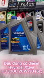 [ HÀNG CHÍNH HÃNG ] Dầu Động Cơ DIESEL HYUNDAI XTEER HD3000 20W-50 CF-4 (6 Lít) - Nhập Khẩu Hàn Quốc