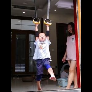 Bộ 2 Vòng Và Dây Treo Xà Đu Xà Đơn Cho Trẻ Em Tăng Chiều Cao Chống Gù Lưng - Gymnastic Rings Cho Bé Vận Động