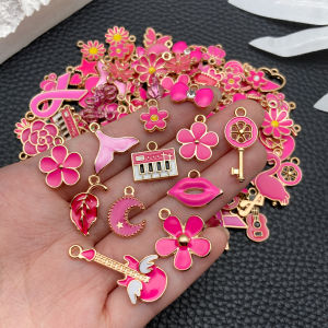 Bộ Sưu Tập Rose Gold Series - 20/50/100 Chiếc Đồ Thủ Công Mỹ Nghệ Dùng Làm Đồ Trang Sức & Phụ Kiện Thủ Công Mặt Dây Chuyền Hợp Kim Kẽm Dễ Thương/romantic