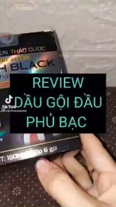 Dầu Gội Phủ Bạc Thảo Dược Hamifa Nhuộm Tóc Gội Là Đen Trong 5 phút - Hộp 6 Gói 25ml