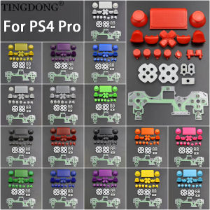 For PS4 Pro Controller Full Button Set Conductive Film Analog Thumb Caps D-Pad LR Trigger Conductive Rubber Pad Gamepad Repair
