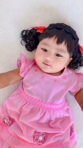 Dress Bayi Perempuan Full Color List Pita Bunga untuk Anak 6-18 Bulan Free Celana Dalam Bayi / Dress Baby Gaun Bayi Bahan Katun / Bisa COD Bayar di Tempat