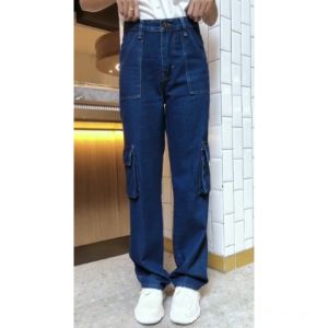 WINDA24SHOP - CELANA HIGHWAIST LOOSE CARGO JEANS LUCIA