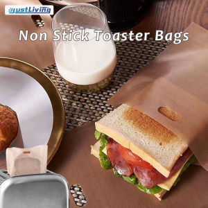 JustLiving Non-Stick Toaster Bags Reusable and Heat Resistant Easy To Clean Create Grilled Cheese Sandwiches in Toaster/ Microwave Oven or Grill - Perfect for Grilled Cheese Sandwiches
