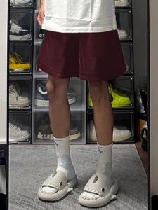 Loose Fit American Style Basic Solid Color Summer Shorts Mens Casual Basketball Sport Five-Quarter Length Straight Leg Pants