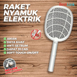 Raket Nyamuk Listrik / raket nyamuk 2 in 1 multifungsi / Pembunuh Nyamuk Listrik / Mosquito Killer Recharge