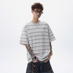 V37 | Aesthetic Stripes Patchwork T-Shirt