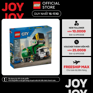 LEGO CITY 60495 Đồ Chơi Lắp Ráp Xe Rác Tái Chế (434 chi tiết)