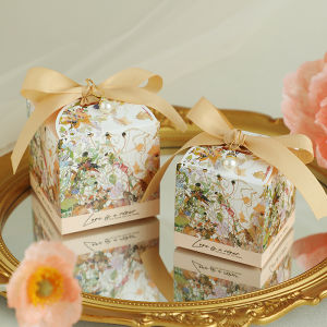 Wedding Candy Box Elegant Wedding Ceremony Sweet Treat Packaging Gift Box Empty Box for Festive Occasions And Celebrations