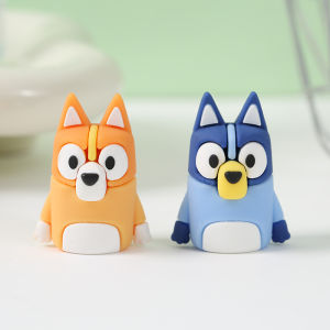 Bluey บิงโกอะนิเมะการ์ตูนรูปดินสอ Sharpener PVC ยางนุ่มแบบพกพาคู่มือดินสอ Sharpener นักเรียน Stationer