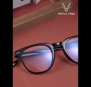 Gentle Fawn Kacamata Antiradiasi Blueray Sinar Biru Gadget Bahan TR90 Bentuk Kotak Fashion Pria Wanita Bisa Minus Photocromic Bluecromic 7117