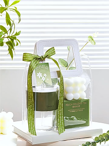 Creative Glass Cup Gift Set with Drinking Cup Bear Towel Plant – Corporate Birthday Customised Gift