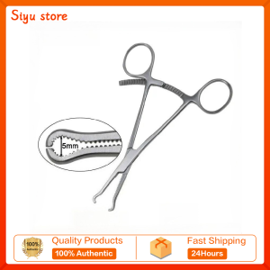 GREATLH Mini Serrated Orthopedic Clamp Bone Holding Forceps Clamp Orthopedic Veterinary Instrument