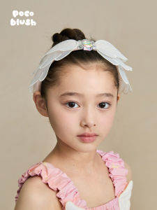 Princess Style Diamond Girls Hairband Original Design Childrens Hair Clip Wing Shaped Hair Accessory Elegant Feeling