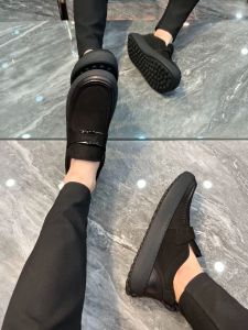 New D180-1 Mens Casual Fashion Leather Shoes High Quality Comfortable Versatile Personality Sporty Low Heel round Toe Rubber Sole