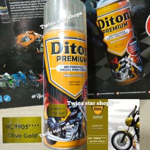Pilok Pilox Cat Semprot Diton Premium Olive Gold Kuning Emas Harley Harli 9905 400cc Spray Paint