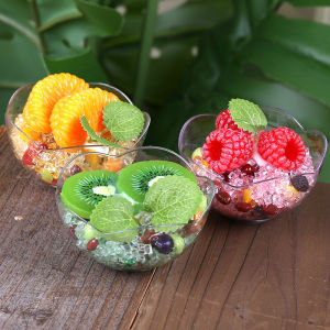 Sand Ice Bucket Model Simulation Beverage Ice Cream Toy Food Photography Props Summer Cool down Toy for Children Plastic Material