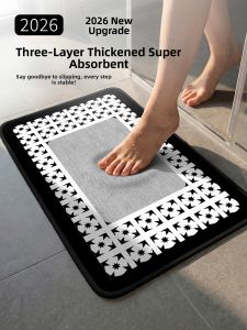 YK MORE | Silica Mud Quick Drying Anti Slip Bathroom Mat