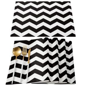 Simple Stripe Anti-Scald Placemat Washable Daily Universal Placemat