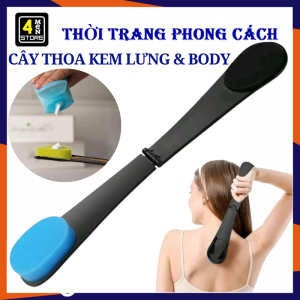Cây Thoa Kem Lưng Và Body 2 Đầu Mút Xốp Tự Dính Có Thể Gập Tiện Lợi - Bàn Chải 2 Đầu Dùng Để Thoa Kem - Cọ Mút Thoa Kem Không Dính Tay Đa Nang Tiện Lợi