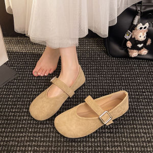 Retro Mary Jane Shoes Womens Summer 2025 New Style Versatile for Skirts round Head Slip-On Single Buckle Fashionable Flat Heels