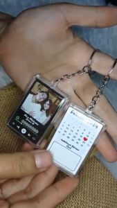 KEYCHAIN SIDIK JARI KALENDER KUALITAS PREMIUM GANTUNGAN KUNCI SPOTIFY SIDIK JARI