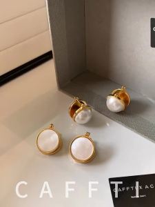 CAFFTI | Natural White Mother-of-Pearl Earrings Luxury 2026 New Design