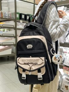 Large Capacity Waterproof Backpack for Girls Primary And Middle School Students Stylish Dual-Shoulder Bag with Multiple Compartments