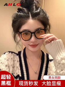 Womens Fashion Sunglasses 2025 New Style Small Black Frame Tea Color UV Protection Strong Light Anti Glare Personality