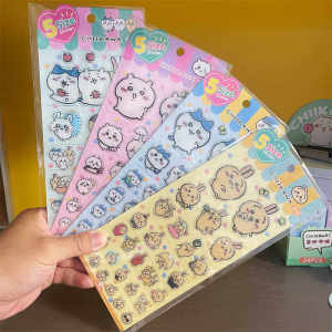 Takara Tomy | New Anime Chiikawa Sticker kawaii Creative Drop Glue Stereo Sticker Cute Decorative Computer With Diy Decorative Stickers Gifts