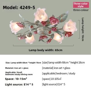 MEIYUAN | Flower Design Iron LED Ceiling Light