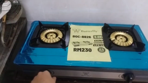 Butterfly Stainless Steel LPG Double Gas Stove 9KW BGC-8826