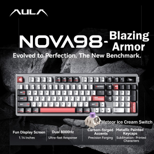 AULA NOVA98 Tri Mode Wireless Mechanical Gaming Keyboard Dual 8000Hz Smart Screen Hot Swap Gasket 10000mAh for PC Gamer Gift