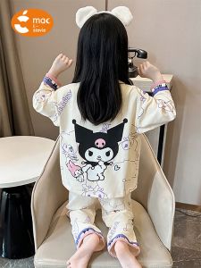 New 2025 Cotton Pajamas for Girls Long Sleeve Home Clothes Set Childrens Clothing Stevie Mac Cartoon Cute Style Spring Autumn