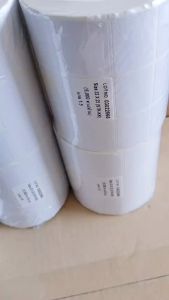 สติ๊กเกอร์บาร์โค้ดกึ่งมันกึ่งด้าน (ไม่ต้องใช้หมึก) 32 มม. x 25 มม. 1 ม้วน