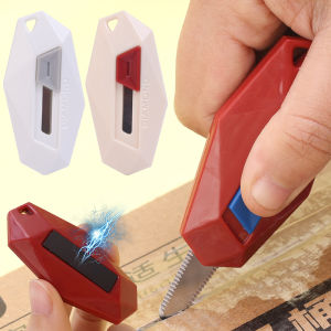 Diamond Design Unbox Knife Safety Round Head Cutter Magnetic Carton Box Cutter for Opening Package Letter Utility Knife