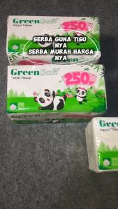 TISU TISSUE TISUE FACIAL GREEN SOFT GREENSOFT 2 PLY 250 SHEET TERMURAH (250 GRAM)