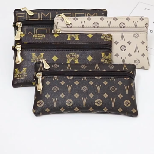 MOUSSON  กระเป๋าสตางค์คลัทช์ผู้หญิงสไตล์โมเดิร์น ดีไซน์ซิปพร้อมช่องเก็บของหลายช่องสำหรับใช้ในชีวิตประจำวัน