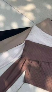 Sabrina Rib Top Off Shoulder Lengan Panjang Blouse Atasan Wanita Knit Premium