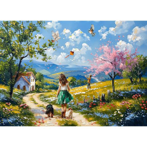 Paper Puzzle 500/1000/1200/2000PCS for Adults Country Life Jigsaw Puzzle Bedroom Gameroom Livingroom Home Decor Birthday Gift