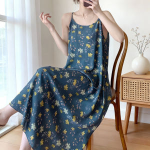KASIHAN | New Light Summer Butterfly Pattern Viscose Wearable Dress