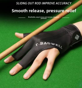 JIFANPAUL | Professional Thin-Fingered Breathable Anti-Slip Exposed Finger Billiard Gloves for Men and Women
