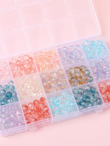 ลูกปัดกระจกคริสตัลเรืองแสง ลูกปัดวงรี DIY ทำมือ อุปกรณ์ทำเครื่องประดับ สร้อยข้อมือ โซ่โทรศัพท์ ลูกปัดกระจกเรืองแสง