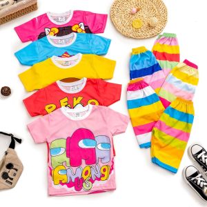 SIZE ĐẠI | Đồ bộ bé gái mịn mát in 3D hoạt hình sắc nét dễ thương đáng yêu cho bé 8-28kg