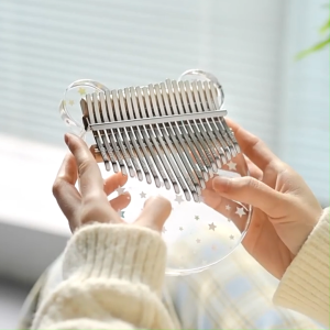 Mini Kalimba 8 Key Thumb Piano 1 Pack Water Drop Style Cute Instrument Portable Exquisite Gift Set