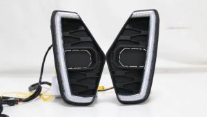 Đèn Sương Mù LED DRL Chạy Ban Ngày Cho Nissan Navara NP300 Frontier 2020-2022 Xi Nhan Trắng/vàng 12V Chất Liệu ABS