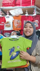 Baju Kaos Anak Laki-Laki Motif Astronot Cowok Distro Keren Umur 1 - 10 Tahun