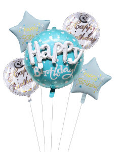 3pcs/7pcs 22inch Combination Happy Birthday Round Foil Balloons Birthday Party Decorations Birthday Balloons