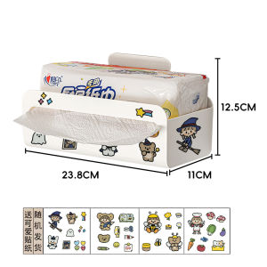 กระดาษเช็ดหน้าติดแม่เหล็กติดผนังในครัว กระดาษเช็ดหน้าแบบชื้น ชั้นวางกระดาษเช็ดหน้า รูปทรงเรขาคณิต สีสันสดใส สำหรับทุกห้อง