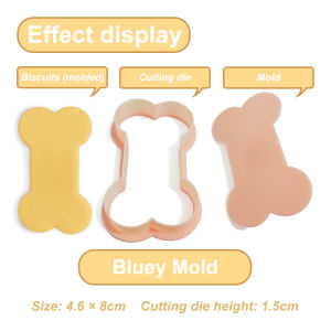 Hot Sale Bluey Bingo Cartoon Cute Biscuit Model Little Creative Cake Mold Bluey High-Quality Plastic Cookie Mold Shaping Gifts
